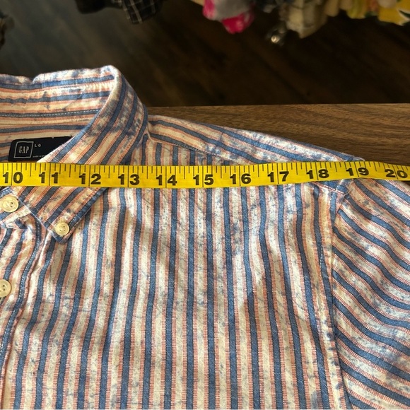 ❤️ Gap Striped Blue and White Men's Shirt L - Picture 6 of 10